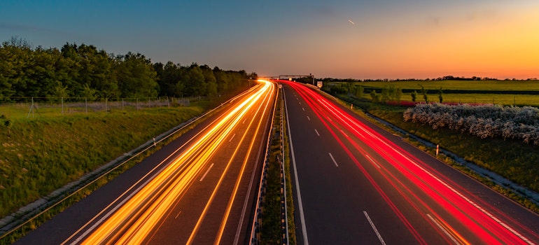 Highway representing moving interstate